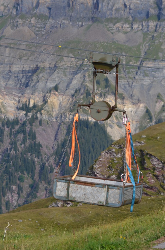 The cable car for goods, Spitzmeilenhütte, Switzerland. Photo by Helena J. /Abroadland